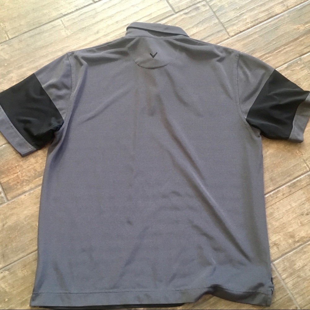 Callaway XL Golf Shirt. Dark Gray & Black - Picture 4 of 4